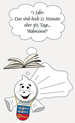 Klostergeist mit Sprechblase